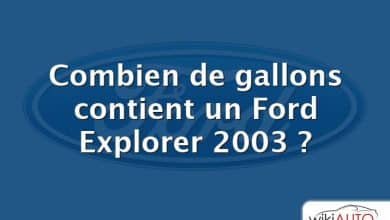 Combien de gallons contient un Ford Explorer 2003 ?